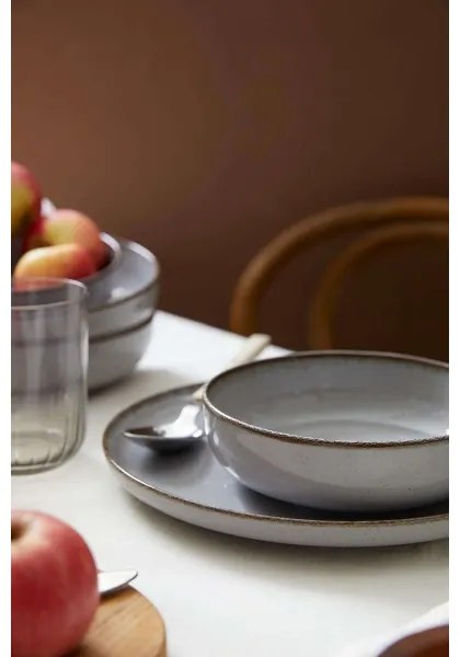 Set da tavola 12 pezzi grigio/porcellana