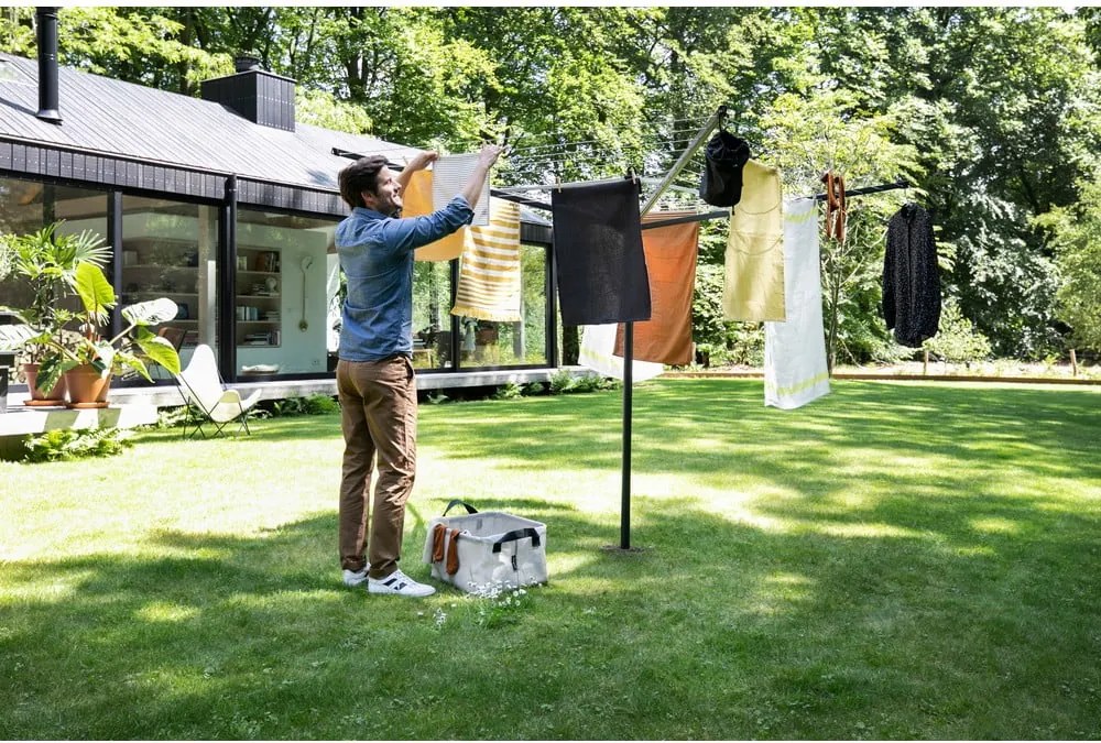 Stendino da giardino color antracite 50 m Lift-O-Matic – Brabantia