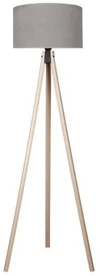 Brilagi - Lampada con piedistallo VELVET 1xE27/60W/230V beige/grigio