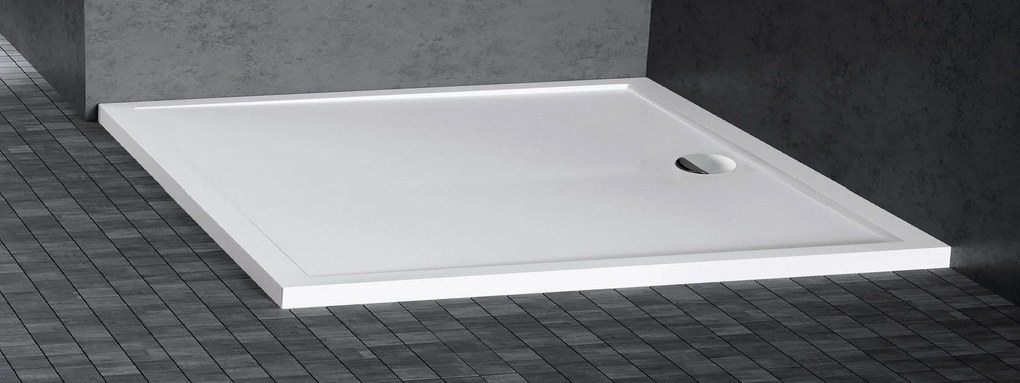 Novellini Olympic Piatto Doccia 120x80 rettangolare spessore 4,5 cm in acrilico Bianco