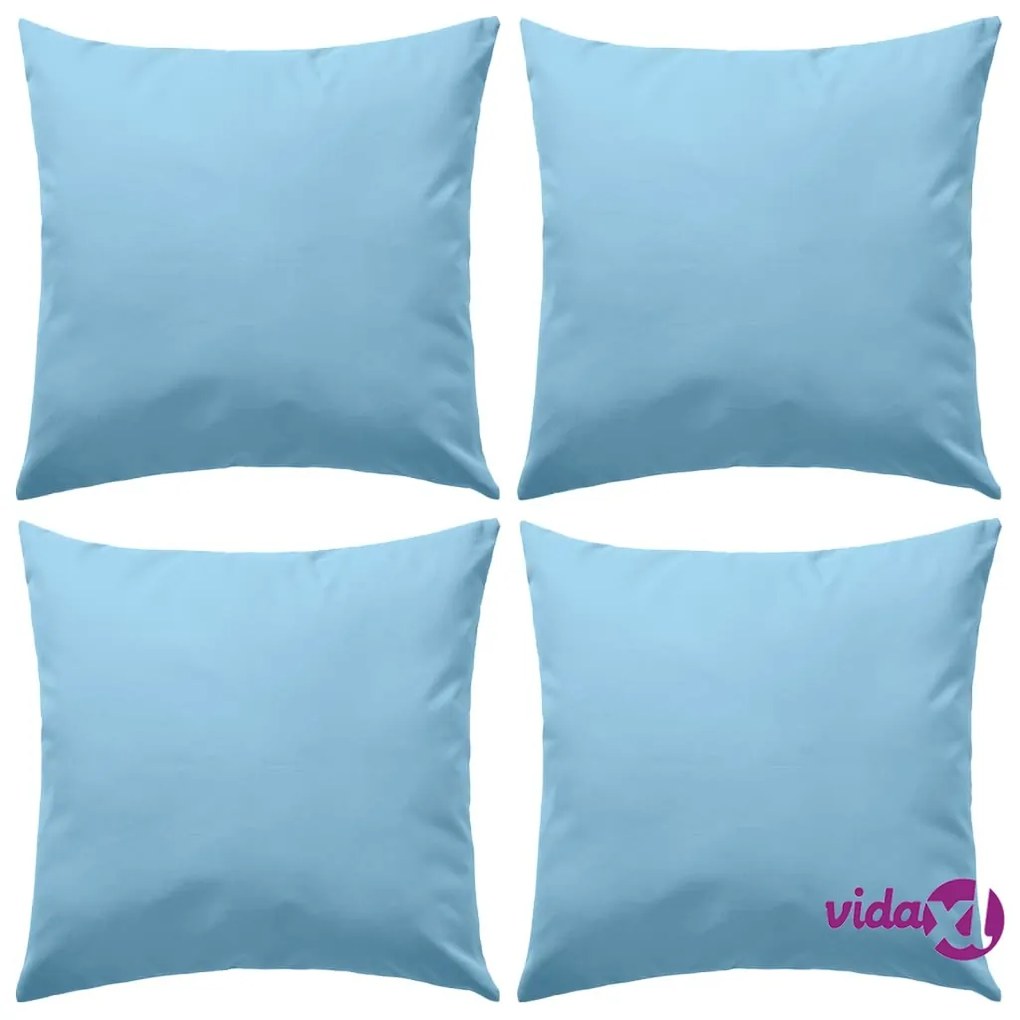 vidaXL Cuscini da Esterno 4 pz 45x45 cm Celesti