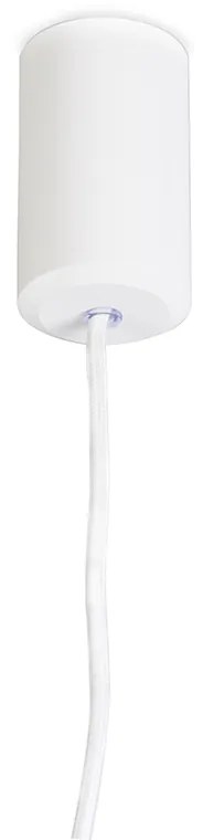 Set di 2 lampade a sospensione di design bianche - Tuba Small