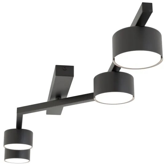Plafoniera SKAN 4xGX53/12W/230V, nera