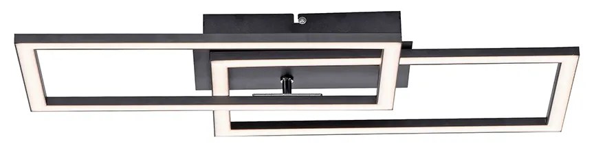 Plafoniera nera incl. LED dimmerabile a 3 livelli 54 cm - Georgi