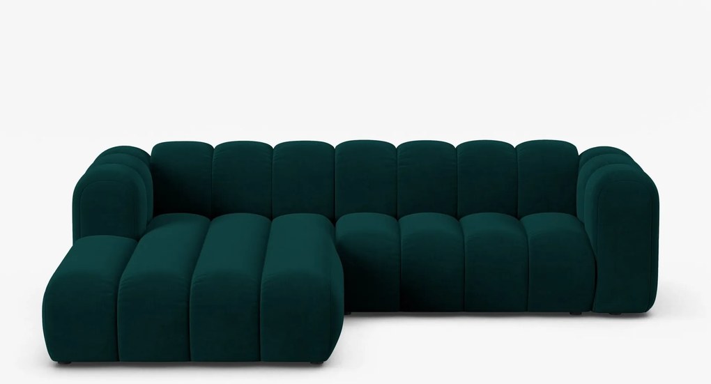 Divano angolare Lupine con chaise longue in velluto Venus – L260 cm