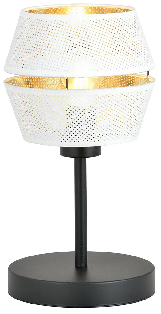 Lumetto Contemporaneo 1 Luce Enea In Metallo Bianco E Oro