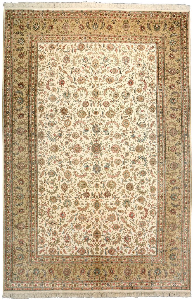 Hereke Tappeto orientale 190 x 280 Beige (Cina) Annodato A Mano