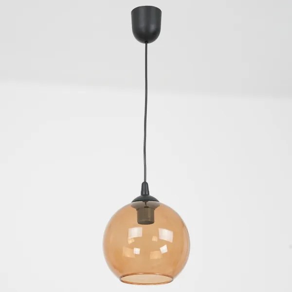 Lampadario a sospensione con filo BALL 1xE27/60W/230V diametro 20 cm beige
