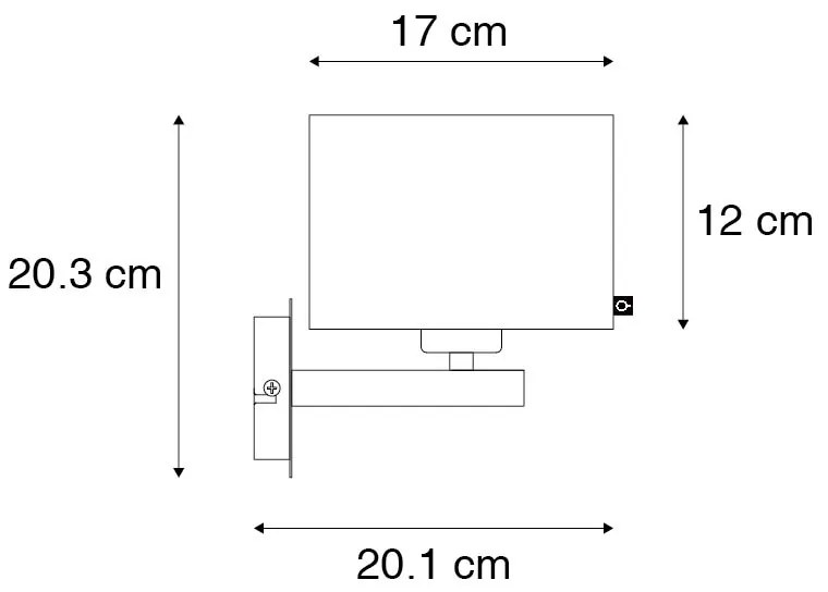 Applique moderna nera con oro - VT 1