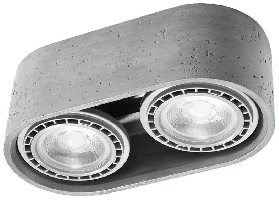 Faretto grigio 27x14 cm Spattio - Sollux