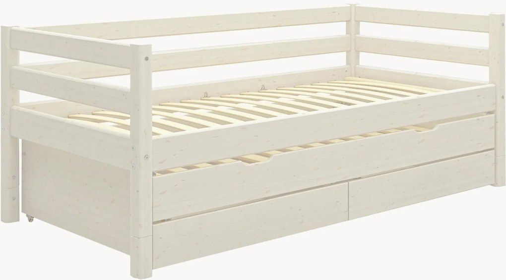 Letto per bambini in legno di pino con contenitore Classic
