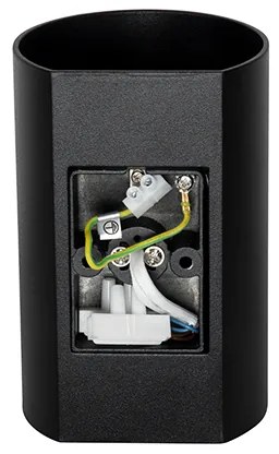 Applique da parete rotonda di design nera - Sabbir