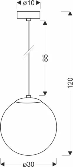 BRILAGI - Lampadario a sospensione con cavo POLOS 1xE27/40W/230V Ø 30 cm nero