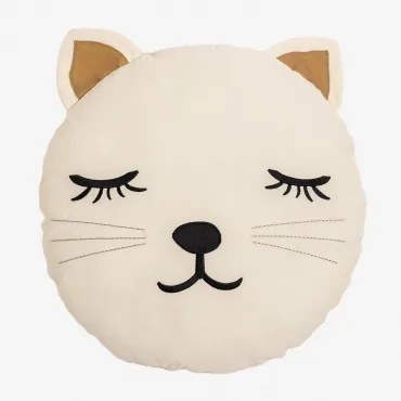 Cuscino rotondo in cotone (Ø30 cm) Anuky Style Kids Gatto - Sklum
