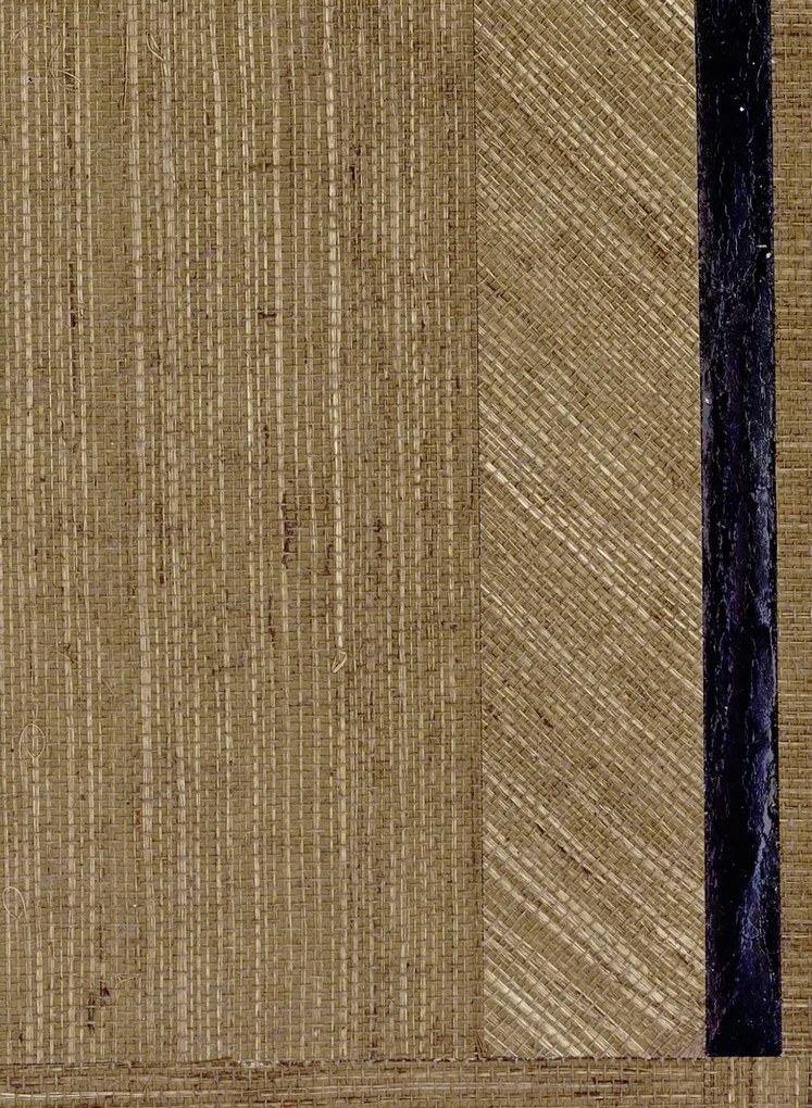 CMO Paris Carta da parati Sisal Carre - Tabac/ Noir