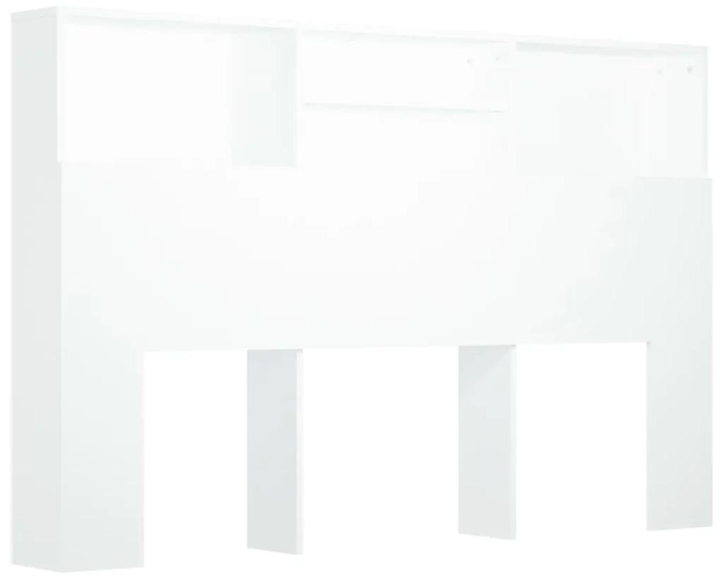 Testiera con contenitore bianco 160x19x103,5 cm