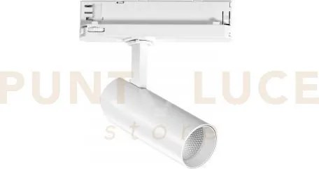 Faro binario led action bianco in alluminio 13w 1175lm 3000k 21,7x1...