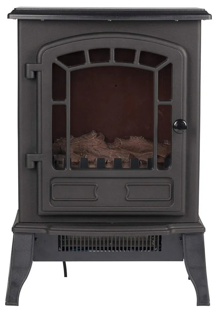 Camino Elettrico Decorativo da Parete Classic Fire Torino Nero 2000 W 56,5 x 24 x 38 cm