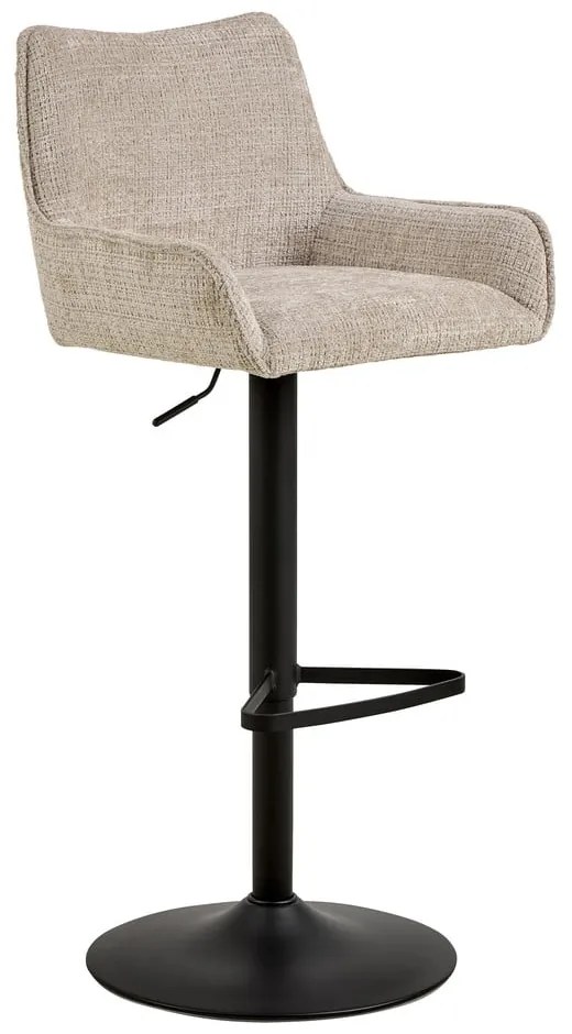 Sgabello da bar beige con altezza regolabile/con braccioli (altezza della seduta 85 cm) Eddie – Actona