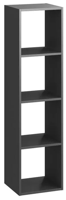 Mensola a muro 4 cubi Kub SPACEO quadrato in truciolare L 36 x H 139.3 x P 31.7 cm grigio