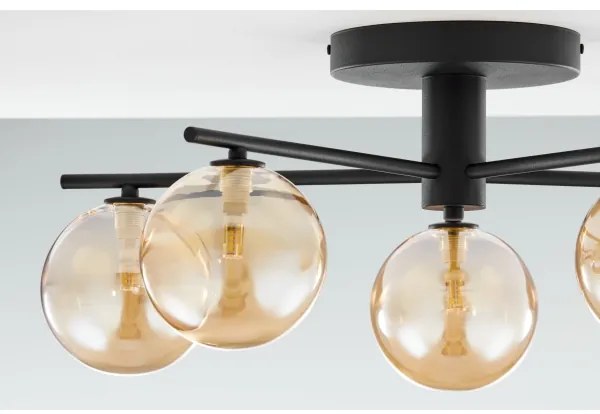 Jupiter 2047 - Lampadario a plafone PRATO 5xG9/10W/230V nero/beige