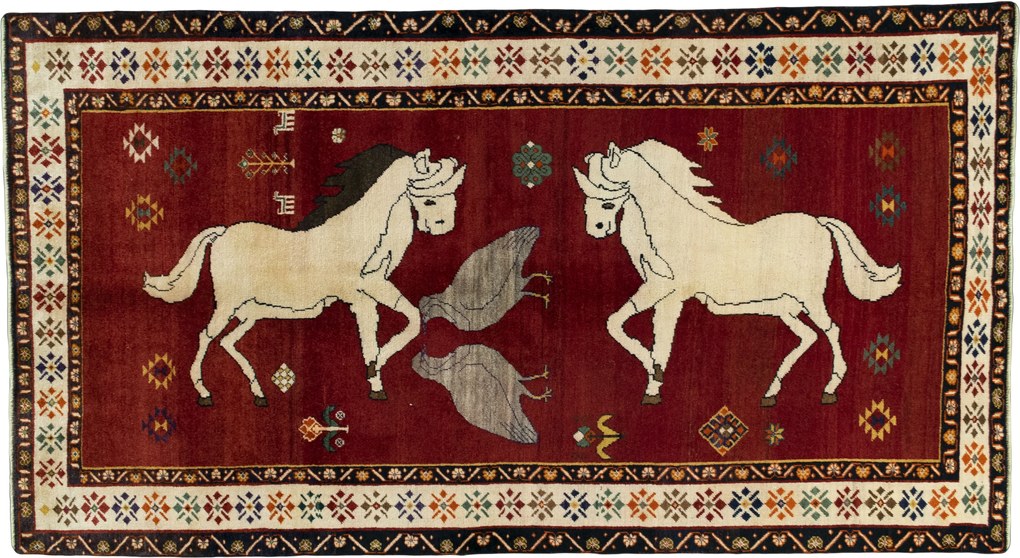 Gabbeh Tappeto persiano 150x280 Rosso (Iran) Annodato A Mano
