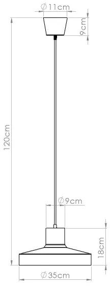 Sollux SL.1706 - Lampadario a sospensione con filo BILO 1xE27/15W/230V diametro 35 cm arancione
