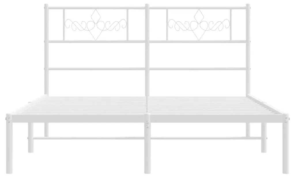 Giroletto con testiera in metallo bianco 120x200 cm