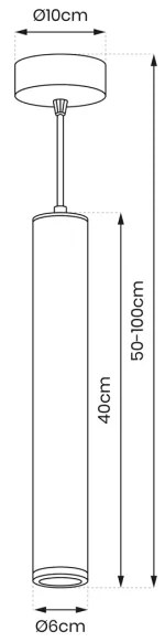 Lampadario a sospensione con filo PORTER 1xGU10/8W/230V bianco