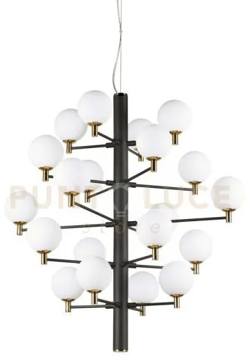 Copernico lampadario 20 luci attacco g9 lampadine incluse nero con ...