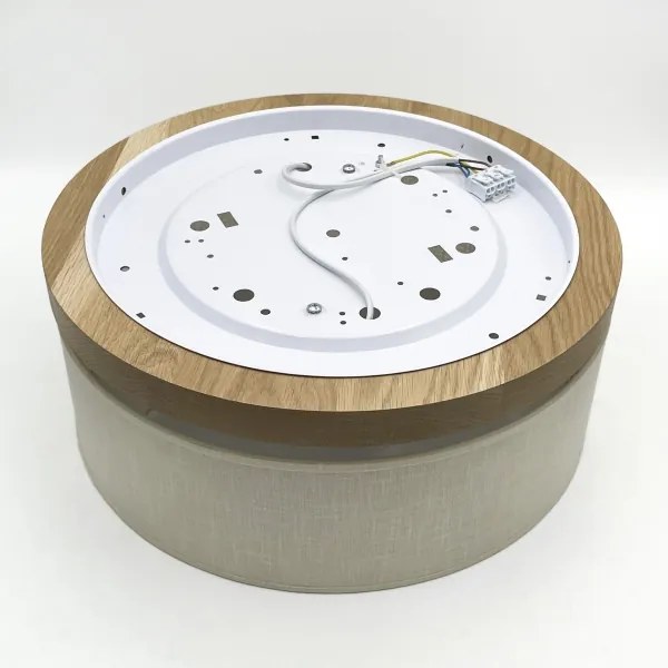 Brilagi - LED Plafoniera BELLADONNA 2xE27/15W/230V diametro 40 cm color crema/quercia