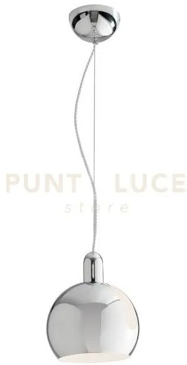 Lampadario a sospensione narciso in metallo cromo 1 luce attacco e2...