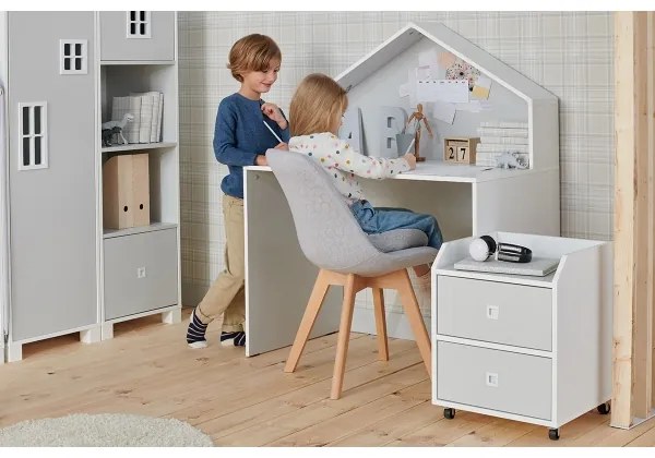 Contenitore per bambini MIRUM 54,2x42,4 cm bianco/grigio