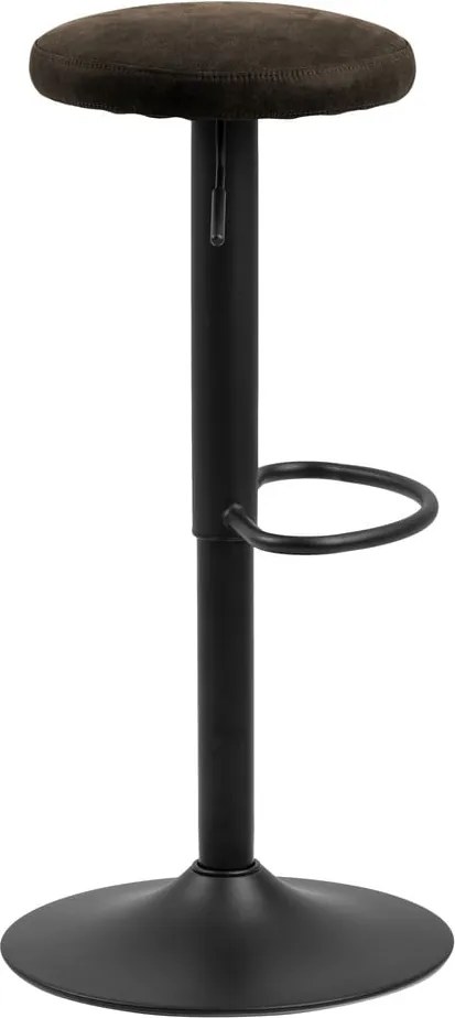 Sedia da bar grigia in imbottito con altezza regolabile (altezza della seduta 62 cm) Finch – Actona