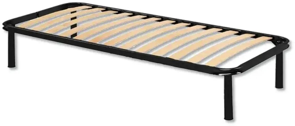 Rete per letto singolo 80x190 cm – 13 doghe in betulla, acciaio