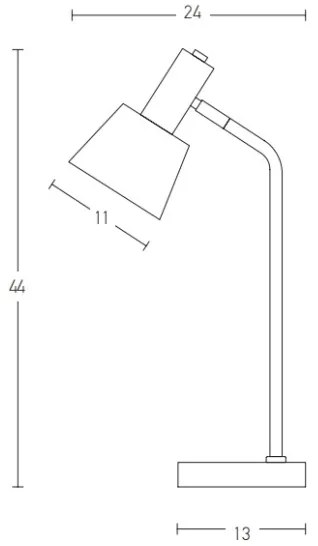 Zambelis 20220 - Lampada da tavolo 1xE14/25W/230V grigio