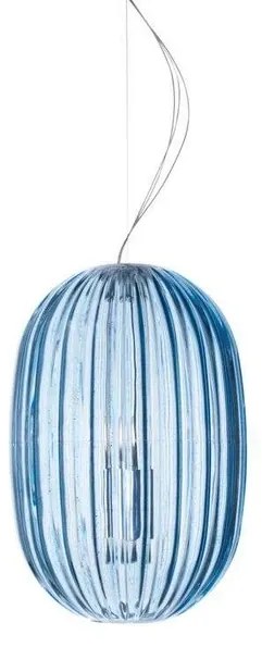 Plass Medio Lampada a Sospensione Azzurro 3,2m - Foscarini