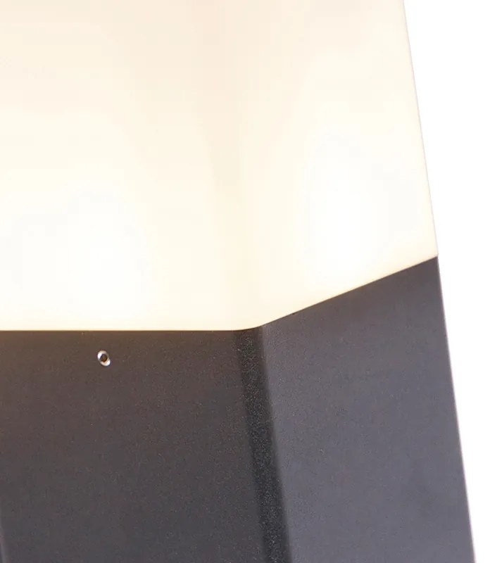 Lampada da parete per esterni nera con diffusore opalino bianco IP44 - Denmark
