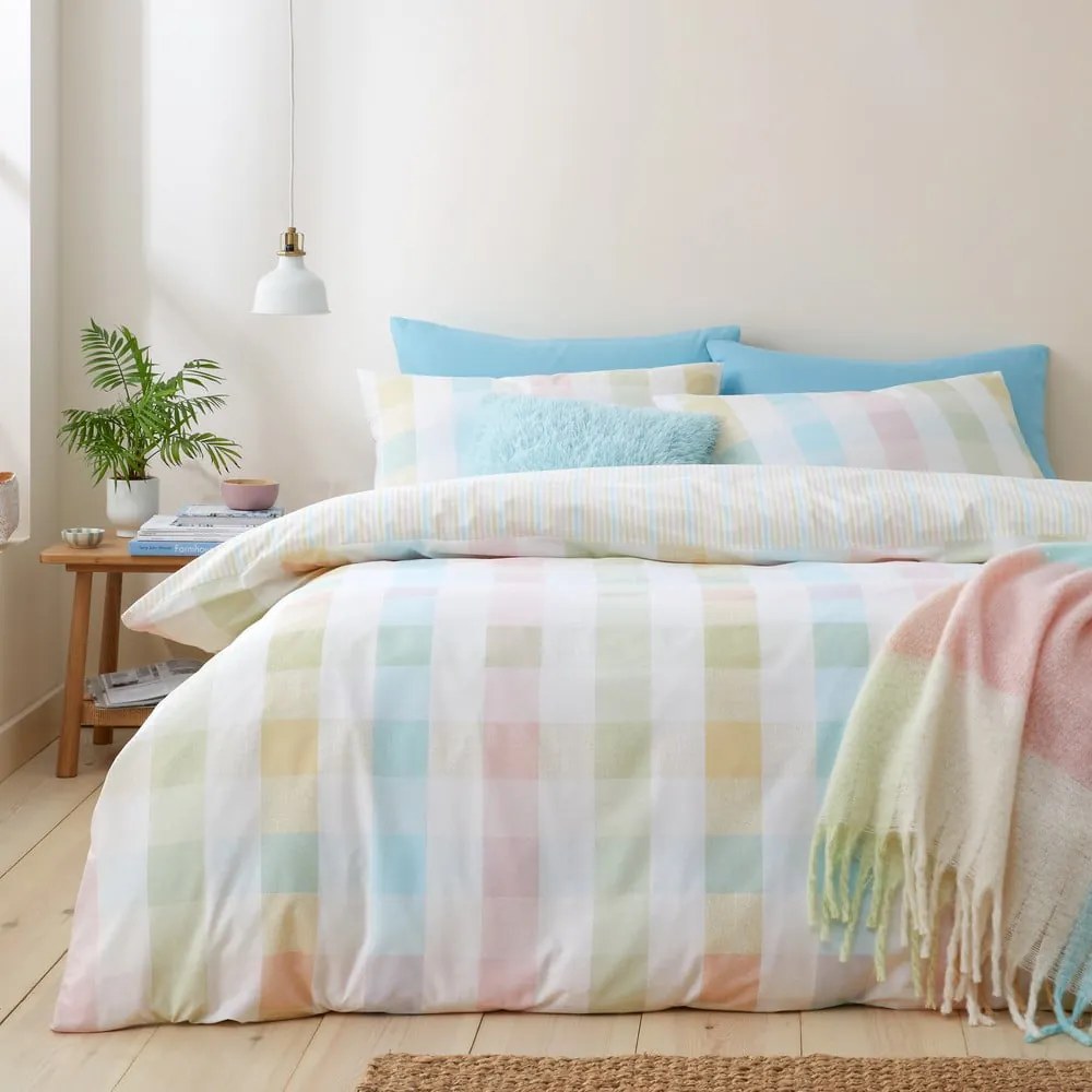 Biancheria da letto per letto matrimoniale 200x200 cm Spring Check – Catherine Lansfield