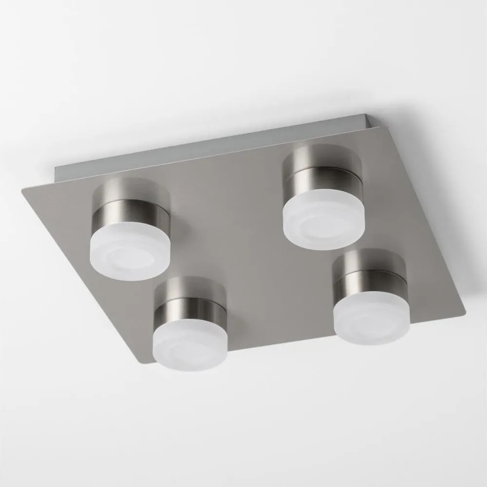 Plafoniera LED 4xLED/4W/230V cromo opaco