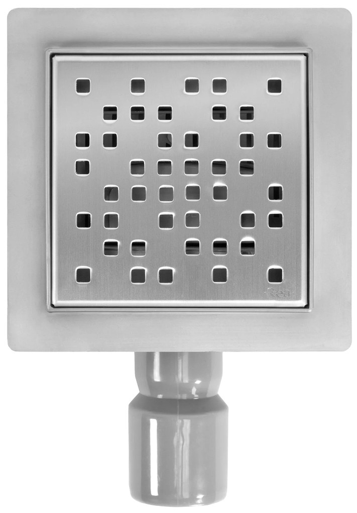 Scarico lineare REA DOTS Nickel Brush 12x12
