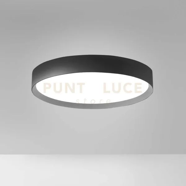 Ava p/m - plafoniera in alluminio nero a led 3000-4000k 4500-4600lm...
