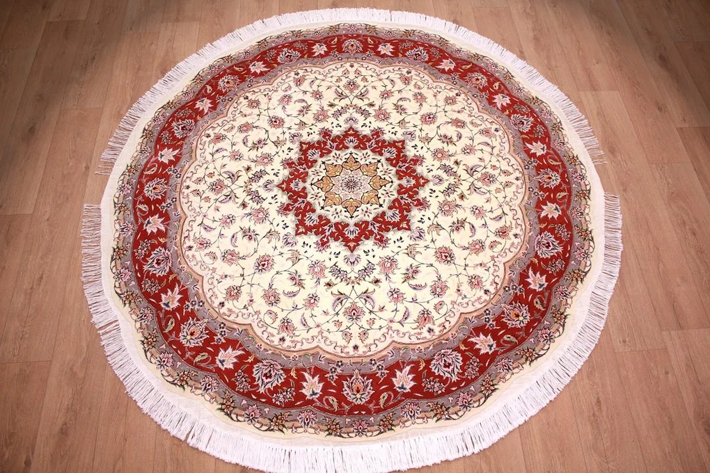 Tabriz Tappeto persiano 200x200 (Iran) Annodato A Mano
