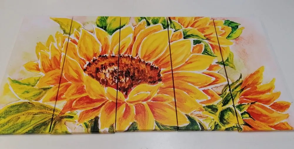 Quadri 5 pezzi – Girasole splendido