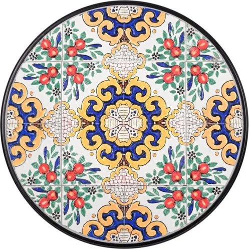 Set Bistrot Tavolo Mosaico 60 Cm Con 2 Sedie Pieghevoli Santorini Bizzotto
