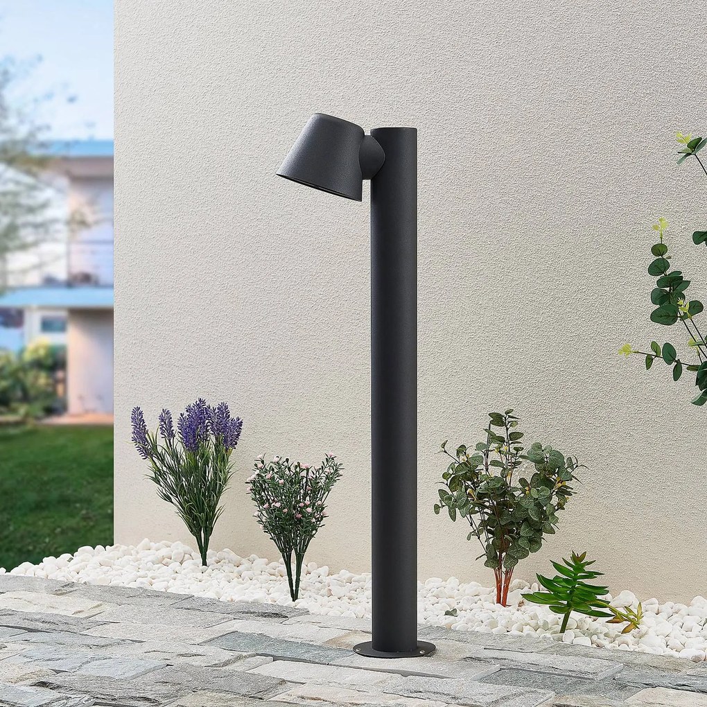 Lampioncino da giardino Ileyna Lindby, dimmerabile, Nero, Metallo, Moderno, Lampada da esterni