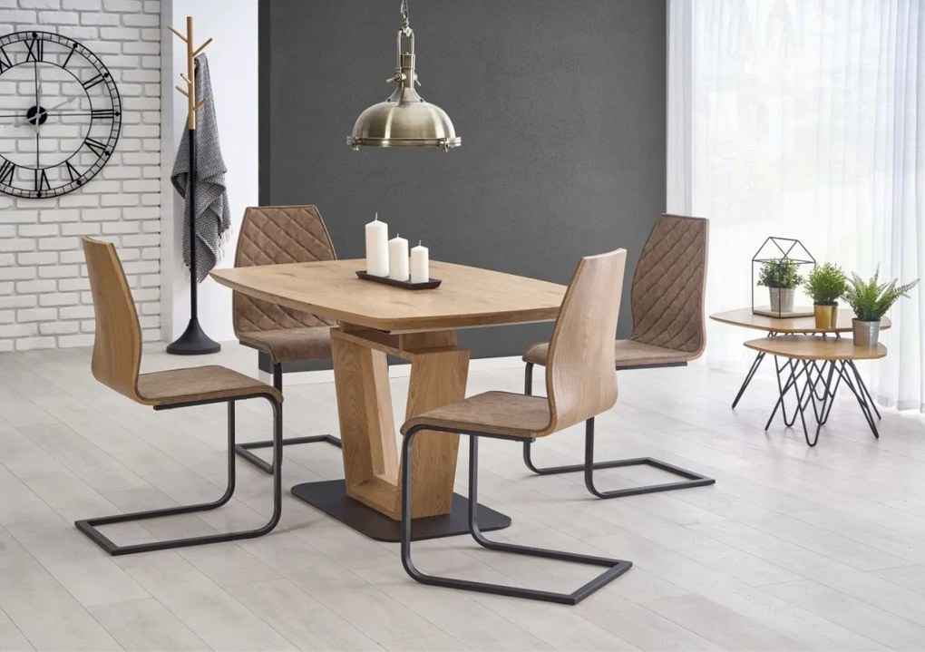 Set di tavoli in MDF Blacky + 4 sedie K265