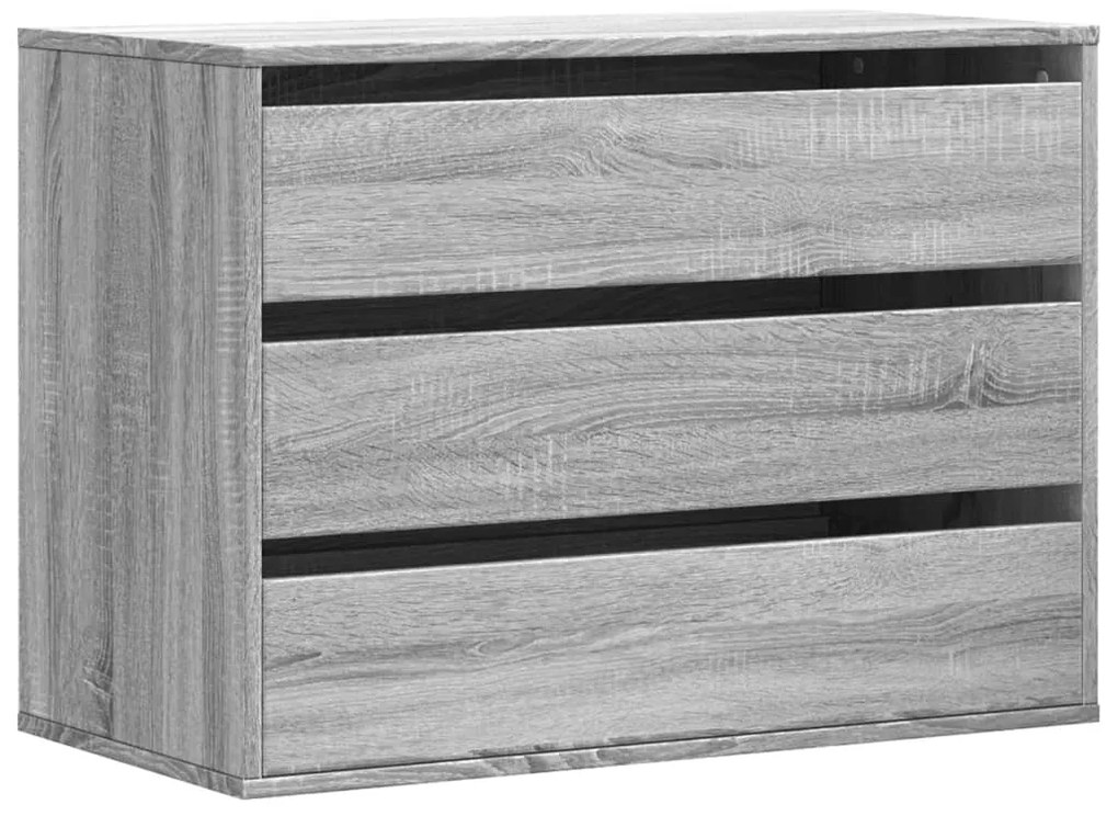 Cassettiera angolare grigio sonoma 80x41x58cm legno multistrato