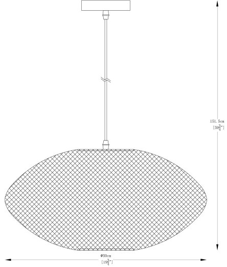 Zuma Line A8032L-GD - Lampadario a sospensione con filo ORION 1xE27/40W/230V oro