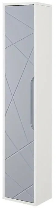 Colonna sospesa da bagno 30x150 azzurro polvere con ripiani Furore